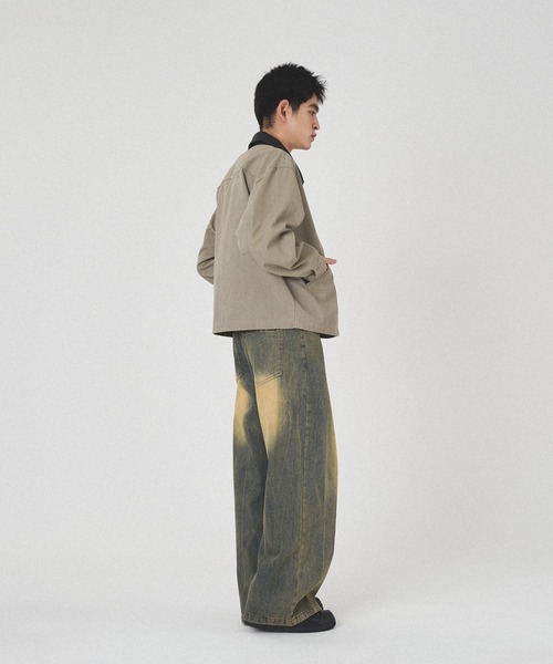 kutir（クティール）の「VINTAGE LIKE STRAIGHT WIDE DENIM PANTS/ヴィンテージライクストレートワイドデニムパンツ（デニムパンツ・メンズ・ブラック/インディゴブルー・SMALL/MEDIUM/LARGE）」の17枚目の写真
