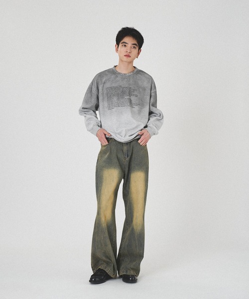 kutir（クティール）の「VINTAGE LIKE STRAIGHT WIDE DENIM PANTS/ヴィンテージライクストレートワイドデニムパンツ（デニムパンツ・メンズ・ブラック/インディゴブルー・SMALL/MEDIUM/LARGE）」の19枚目の写真