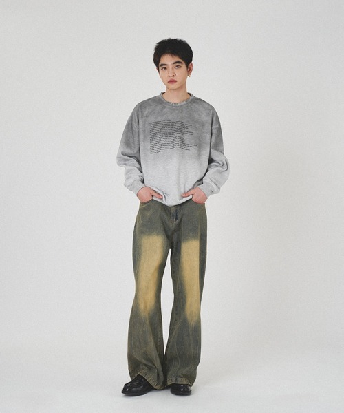 kutir（クティール）の「VINTAGE LIKE STRAIGHT WIDE DENIM PANTS/ヴィンテージライクストレートワイドデニムパンツ（デニムパンツ・メンズ・ブラック/インディゴブルー・SMALL/MEDIUM/LARGE）」の20枚目の写真