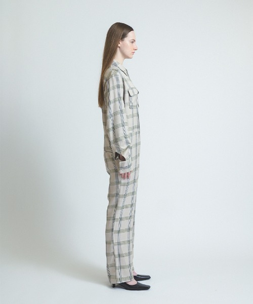 soduk(スドーク)の「curve pockets jumpsuit(つなぎ/オールインワン・レディース・チェック・SMALL/MEDIUM)」の2枚目の写真