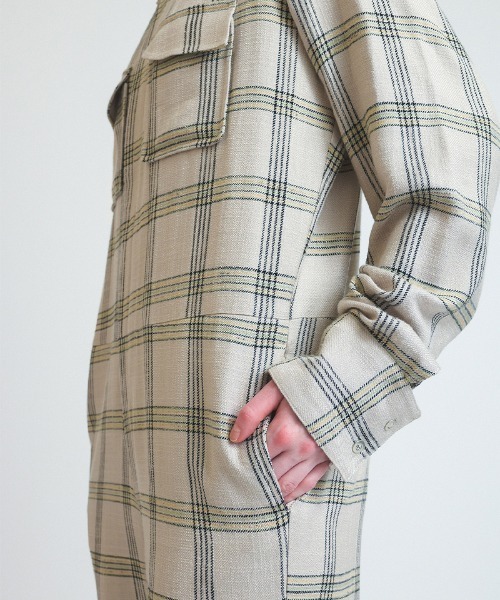 soduk(スドーク)の「curve pockets jumpsuit(つなぎ/オールインワン・レディース・チェック・SMALL/MEDIUM)」の6枚目の写真