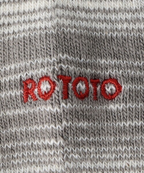 ROTOTO(ロトト)の「<ROTOTO> HORIZONTAL STRIPE CREW SOCKS/ストライプ クルーソックス(ソックス/靴下・メンズ・シャーベット/ライトブルー/ライトグレー・FREE)」の8枚目の写真
