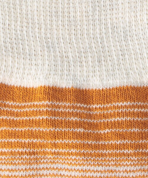 ROTOTO(ロトト)の「<ROTOTO> HORIZONTAL STRIPE CREW SOCKS/ストライプ クルーソックス(ソックス/靴下・メンズ・シャーベット/ライトブルー/ライトグレー・FREE)」の9枚目の写真