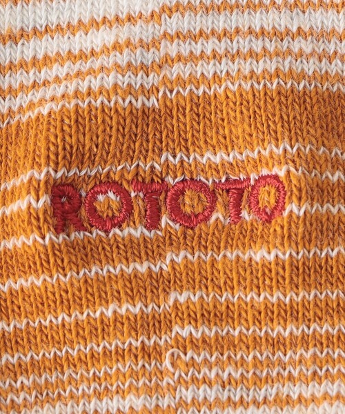 ROTOTO(ロトト)の「<ROTOTO> HORIZONTAL STRIPE CREW SOCKS/ストライプ クルーソックス(ソックス/靴下・メンズ・シャーベット/ライトブルー/ライトグレー・FREE)」の10枚目の写真