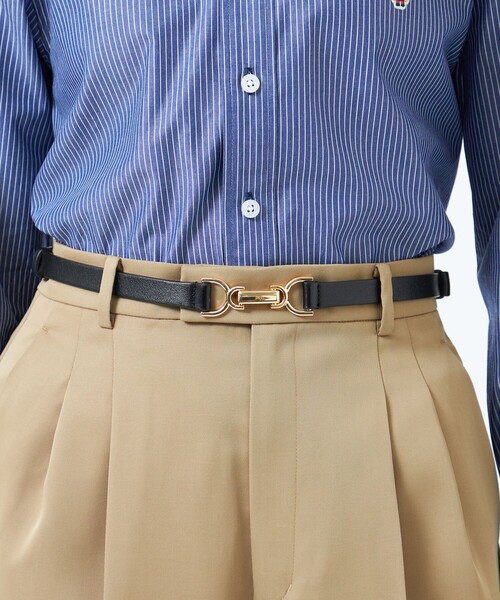 MACKINTOSH PHILOSOPHY(マッキントッシュ フィロソフィー)の「ビットバックルスライドベルト(ベルト・レディース・オフホワイト/ブラック・FREE)」の4枚目の写真