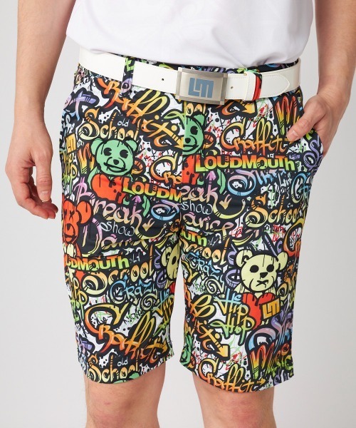 Loudmouth（ラウドマウス）の「LOUDMOUTH/ラウドマウス ゴルフウェア エコ ショートパンツ ハーフパンツ 吸汗速乾 UVカット 接触冷感 遮熱 ストレッチ リサイクル糸（その他パンツ・メンズ・その他5/その他6/その他4/その他1/その他3/その他2・M/L/LL）」の2枚目の写真