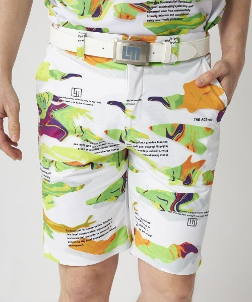 Loudmouth（ラウドマウス）の「LOUDMOUTH/ラウドマウス ゴルフウェア エコ ショートパンツ ハーフパンツ 吸汗速乾 UVカット 接触冷感 遮熱 ストレッチ リサイクル糸（その他パンツ・メンズ・その他5/その他6/その他4/その他1/その他3/その他2・M/L/LL）」の4枚目の写真