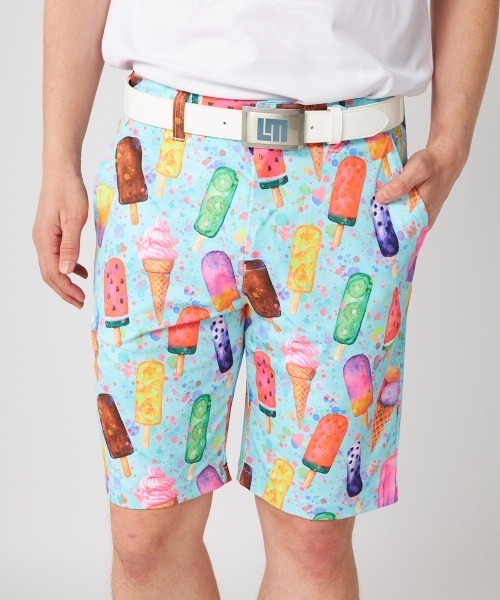 Loudmouth（ラウドマウス）の「LOUDMOUTH/ラウドマウス ゴルフウェア エコ ショートパンツ ハーフパンツ 吸汗速乾 UVカット 接触冷感 遮熱 ストレッチ リサイクル糸（その他パンツ・メンズ・その他5/その他6/その他4/その他1/その他3/その他2・M/L/LL）」の5枚目の写真