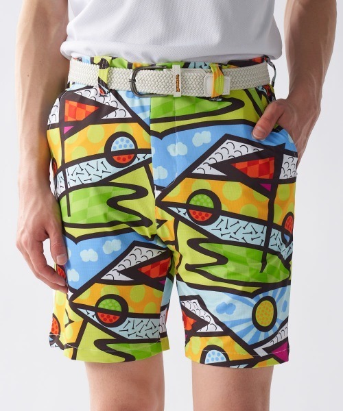Loudmouth（ラウドマウス）の「LOUDMOUTH/ラウドマウス ゴルフウェア エコ ショートパンツ ハーフパンツ 吸汗速乾 UVカット 接触冷感 遮熱 ストレッチ リサイクル糸（その他パンツ・メンズ・その他5/その他6/その他4/その他1/その他3/その他2・M/L/LL）」の6枚目の写真