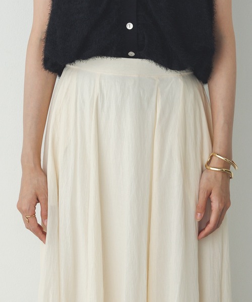 hunch（ハンチ）の「シアー マキシフレアスカート（スカート・レディース・アイボリー/ライトブルー/オレンジ/イエロー・FREE）」の14枚目の写真