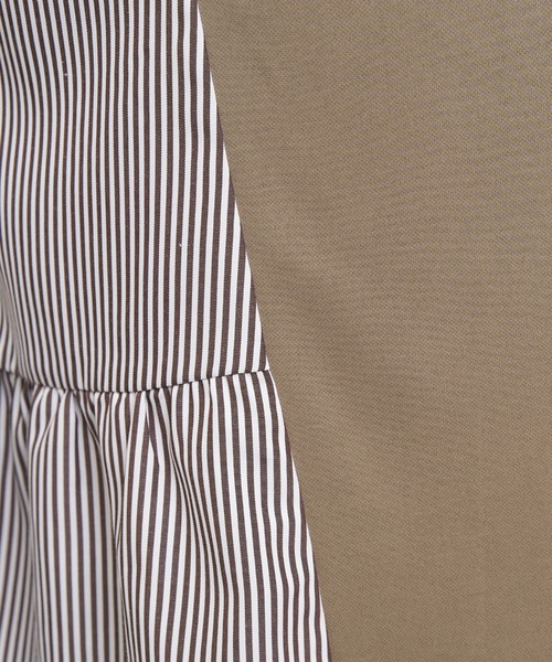 ikka（イッカ）の「【親子コーデ】異素材切り替えサイドリボンワンピース（ワンピース・レディース・ネイビー/ベージュ・M/L/S）」の13枚目の写真