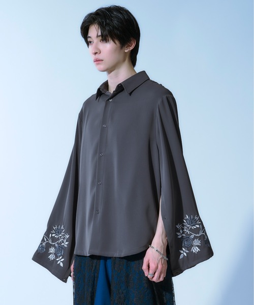さとろう様2点 2wayスリット刺繍シャツ（シャツ/ブラウス）｜Ellno Loset