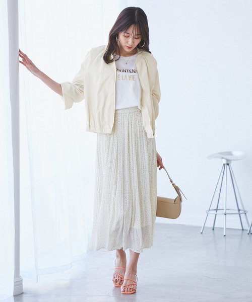 ROPE' PICNIC(ロペピクニック)の「【撥水加工・花粉ガード】リサイクルナイロンブルゾン(ブルゾン・レディース・チャコールグレー/ベージュ/ホワイト系その他・38)」の11枚目の写真