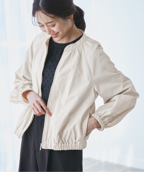 ROPE' PICNIC(ロペピクニック)の「【撥水加工・花粉ガード】リサイクルナイロンブルゾン(ブルゾン・レディース・チャコールグレー/ベージュ/ホワイト系その他・38)」の21枚目の写真