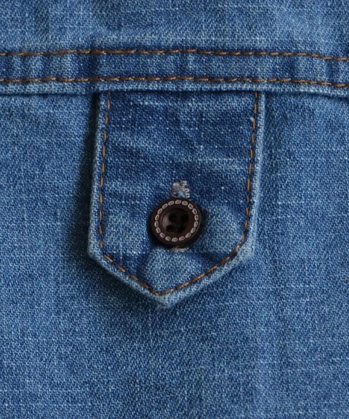 antiqua(アンティカ)の「デニムワイドジャケット(デニムジャケット・レディース・ライトブルー/ブルー・ONESIZE)」の20枚目の写真