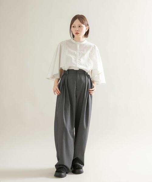 KBF（ケイビーエフ）の「ストライプマントシャツ（シャツ/ブラウス・レディース・ブルー/チャコールグレー/アイボリー・ONE）」の11枚目の写真