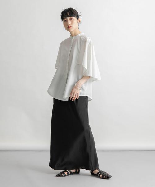 KBF（ケイビーエフ）の「ストライプマントシャツ（シャツ/ブラウス・レディース・ブルー/チャコールグレー/アイボリー・ONE）」の13枚目の写真