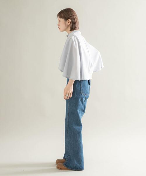 KBF（ケイビーエフ）の「ストライプマントシャツ（シャツ/ブラウス・レディース・ブルー/チャコールグレー/アイボリー・ONE）」の20枚目の写真