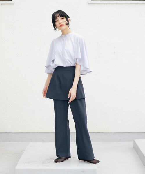 KBF（ケイビーエフ）の「ストライプマントシャツ（シャツ/ブラウス・レディース・ブルー/チャコールグレー/アイボリー・ONE）」の22枚目の写真