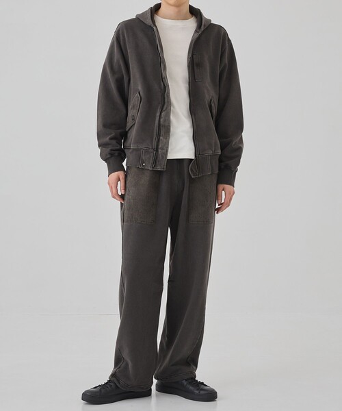 ユナイテッドトウキョウ　ピグメントダイジップパーカー　ダークグレー ピグメントダイ ジップパーカー（ブルゾン）｜UNITED TOKYO