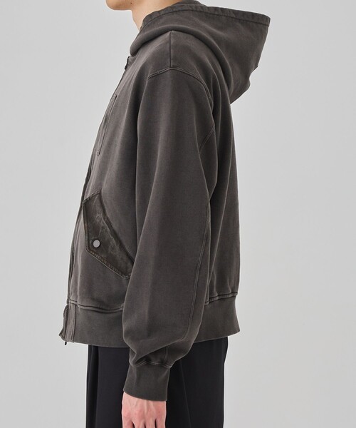 ユナイテッドトウキョウ　ピグメントダイジップパーカー　ダークグレー ピグメントダイ ジップパーカー（ブルゾン）｜UNITED TOKYO