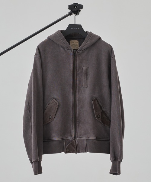 ピグメントダイ ジップパーカー（ブルゾン）｜UNITED TOKYO