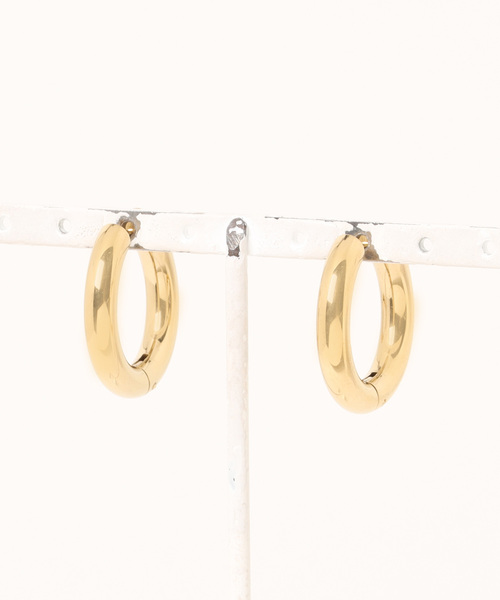 LOWRYS FARM（ローリーズファーム）の「ステンレスフープピアス 326071（ピアス（両耳用）・レディース・キャメル/ベージュ/グレー/グレー系その他・FREE）」の9枚目の写真