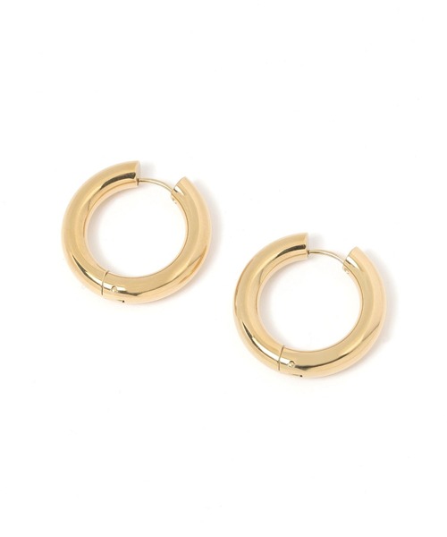 LOWRYS FARM（ローリーズファーム）の「ステンレスフープピアス 326071（ピアス（両耳用）・レディース・キャメル/ベージュ/グレー/グレー系その他・FREE）」の4枚目の写真