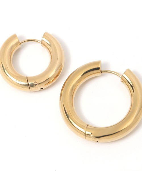 LOWRYS FARM（ローリーズファーム）の「ステンレスフープピアス 326071（ピアス（両耳用）・レディース・キャメル/ベージュ/グレー/グレー系その他・FREE）」の7枚目の写真