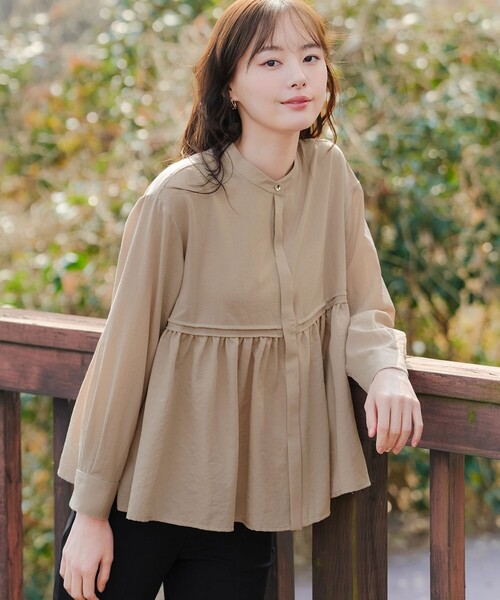 ピンタックギャザーブラウス（シャツ/ブラウス）｜Tiaclasse（ティア