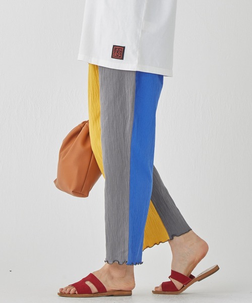 KRIFF MAYER Lady's Collection（クリフメイヤーレディースコレクション）の「【綿100%】楊柳イージーパンツ（その他パンツ・レディース・イエロー/カラフル/ブラック/ナチュラル/グレー/ブルー・LARGE/MEDIUM）」の6枚目の写真