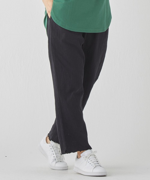 KRIFF MAYER Lady's Collection（クリフメイヤーレディースコレクション）の「【綿100%】楊柳イージーパンツ（その他パンツ・レディース・イエロー/カラフル/ブラック/ナチュラル/グレー/ブルー・LARGE/MEDIUM）」の2枚目の写真