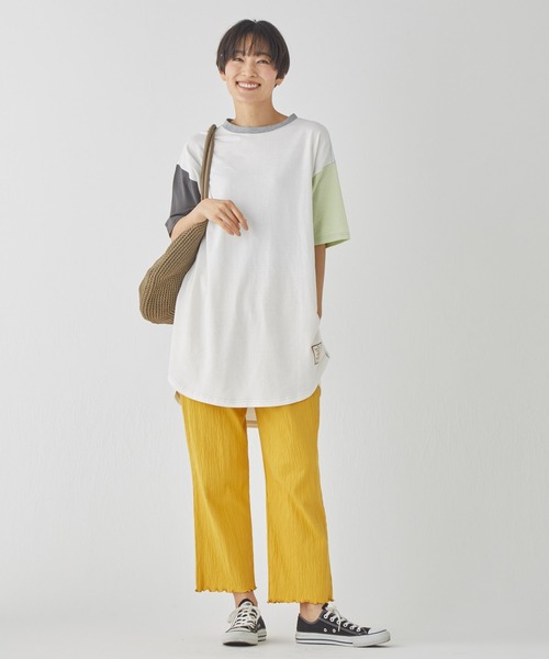 KRIFF MAYER Lady's Collection（クリフメイヤーレディースコレクション）の「【綿100%】楊柳イージーパンツ（その他パンツ・レディース・イエロー/カラフル/ブラック/ナチュラル/グレー/ブルー・LARGE/MEDIUM）」の10枚目の写真