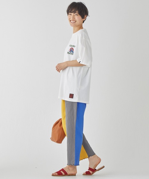 KRIFF MAYER Lady's Collection（クリフメイヤーレディースコレクション）の「【綿100%】楊柳イージーパンツ（その他パンツ・レディース・イエロー/カラフル/ブラック/ナチュラル/グレー/ブルー・LARGE/MEDIUM）」の22枚目の写真