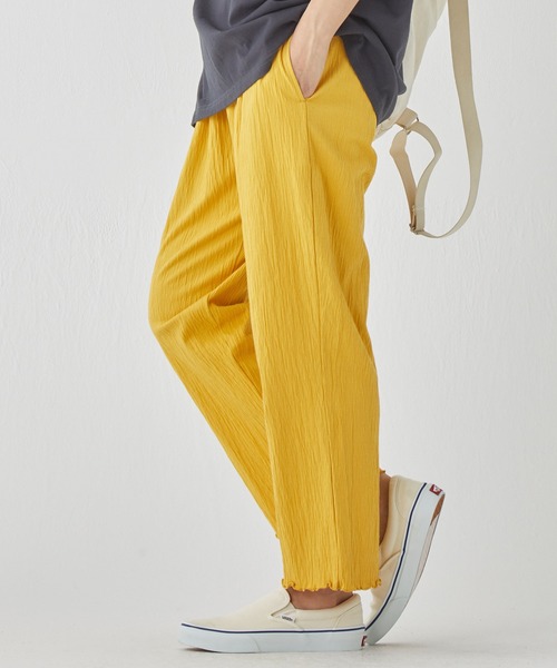 KRIFF MAYER Lady's Collection（クリフメイヤーレディースコレクション）の「【綿100%】楊柳イージーパンツ（その他パンツ・レディース・イエロー/カラフル/ブラック/ナチュラル/グレー/ブルー・LARGE/MEDIUM）」の9枚目の写真