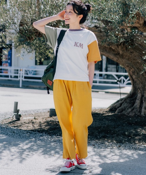 KRIFF MAYER Lady's Collection（クリフメイヤーレディースコレクション）の「【綿100%】楊柳イージーパンツ（その他パンツ・レディース・イエロー/カラフル/ブラック/ナチュラル/グレー/ブルー・LARGE/MEDIUM）」の8枚目の写真