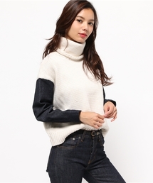 goocy | デニム袖ドッキングT/NKnit(ニット/セーター)