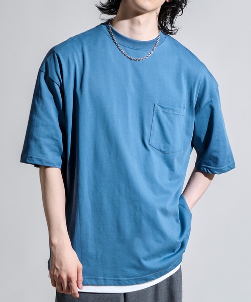 CALIFORNIA OUTFITTERS(カリフォルニア アウトフィッターズ)の「3D1 ポケット付 ワイドシルエット Tシャツ(Tシャツ/カットソー・メンズ・ブルー/ブラック/ワイン/ホワイト/ブラウン/チャコール・M/L/XL)」の8枚目の写真