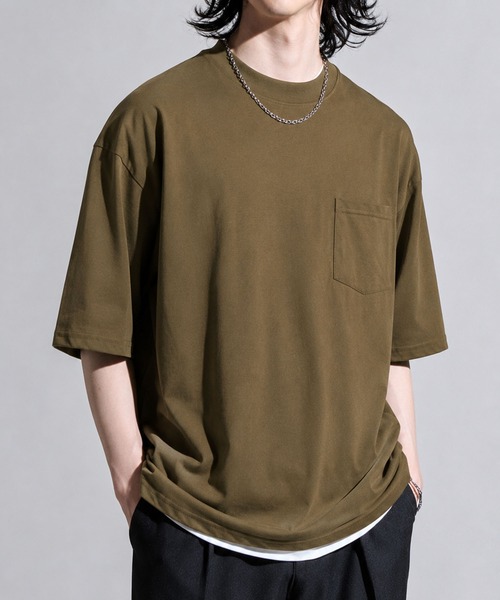 CALIFORNIA OUTFITTERS(カリフォルニア アウトフィッターズ)の「3D1 ポケット付 ワイドシルエット Tシャツ(Tシャツ/カットソー・メンズ・ブルー/ブラック/ワイン/ホワイト/ブラウン/チャコール・M/L/XL)」の15枚目の写真