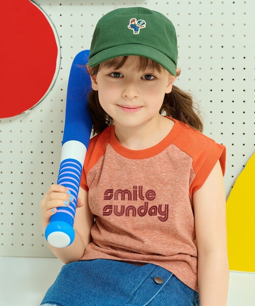 B:MING by BEAMS（ビーミングバイビームス）の「ラグランノースリーブ 2025SS（100～140cm）（Tシャツ/カットソー・キッズ・ブルー/オレンジ・100/120/130/140/110）」の11枚目の写真