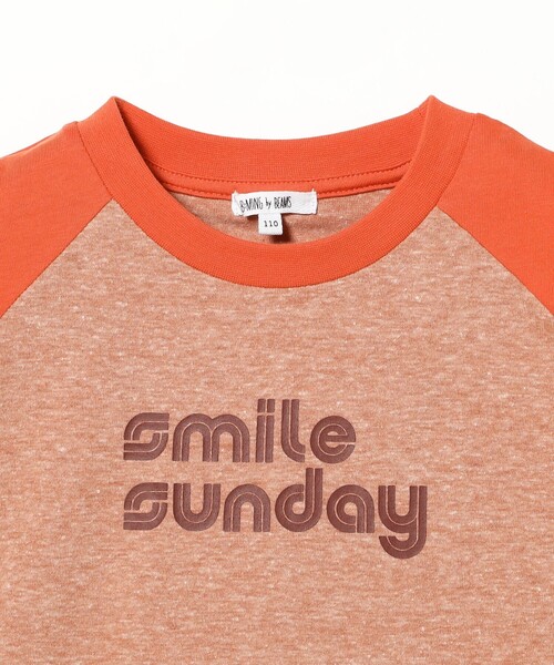 B:MING by BEAMS（ビーミングバイビームス）の「ラグランノースリーブ 2025SS（100～140cm）（Tシャツ/カットソー・キッズ・ブルー/オレンジ・100/120/130/140/110）」の4枚目の写真