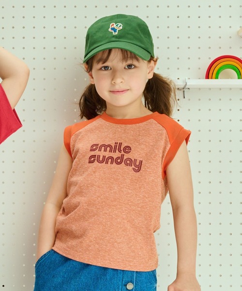 B:MING by BEAMS（ビーミングバイビームス）の「ラグランノースリーブ 2025SS（100～140cm）（Tシャツ/カットソー・キッズ・ブルー/オレンジ・100/120/130/140/110）」の2枚目の写真