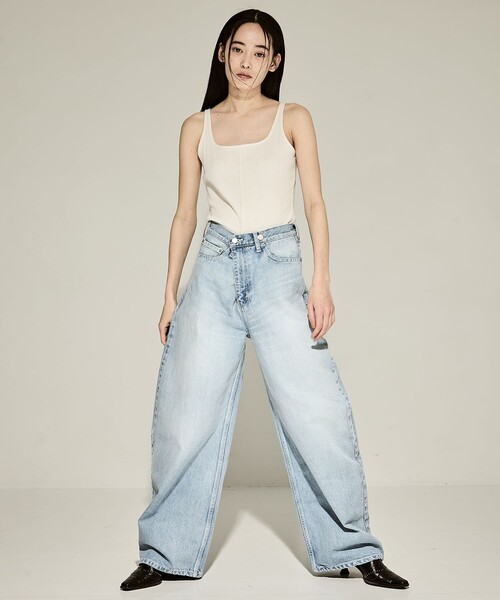 BASICKS(ベイシックス)の「【BASICKS/ベーシックス】Barrel Denim/バレルデニム/バレルレッグデニム(デニムパンツ・レディース・インディゴブルー・S/XS)」の4枚目の写真