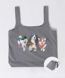 Animal Front & Back Print Eco Bag/猫&犬 アニマル エコバッグ ポケッタブルバッグ ショッピングバッグ