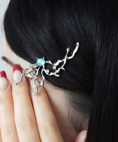 専用追加購入ヘアピン付き Port / ポート 】 Y2K シルバー デザイン ヘアピン # _