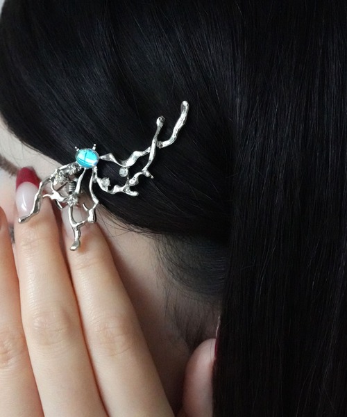 Port / ポート 】 Y2K シルバー デザイン ヘアピン # _（ヘアピン