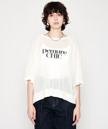 cloenc | 【手洗い可】シアーロゴニットプルオーバー(ニット/セーター)