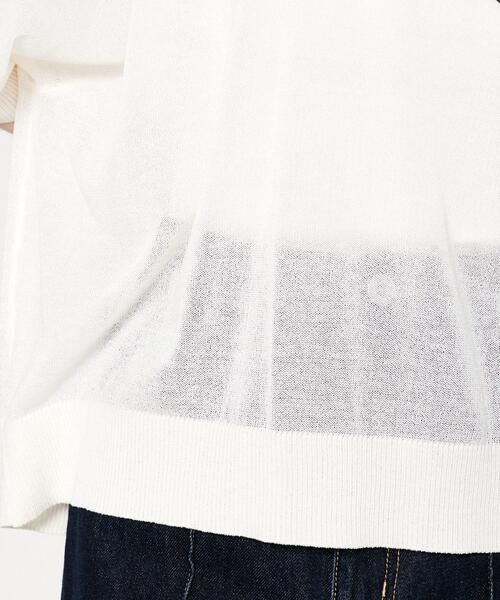 cloenc（クロエンス）の「【手洗い可】シアーロゴニットプルオーバー（ニット/セーター・レディース・ブラック/ピンク/ホワイト・02）」の8枚目の写真