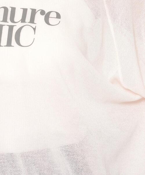 cloenc（クロエンス）の「【手洗い可】シアーロゴニットプルオーバー（ニット/セーター・レディース・ブラック/ピンク/ホワイト・02）」の12枚目の写真