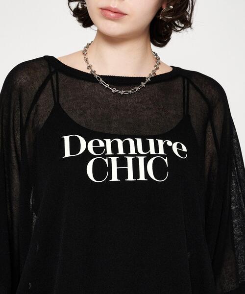 cloenc（クロエンス）の「【手洗い可】シアーロゴニットプルオーバー（ニット/セーター・レディース・ブラック/ピンク/ホワイト・02）」の16枚目の写真